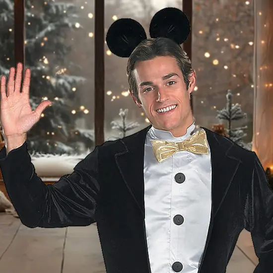 Mens Mickey Mouse Halloween Costume With Jacket Pants And Ears Headband 42&ndash;46 {2}