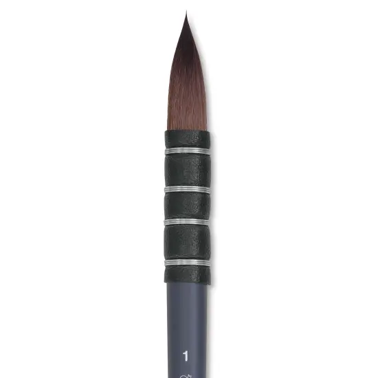 Winsor & Newton Professional Watercolor Synthetic Squirrel Brush - Quill, Short Handle, Size 1 {1}