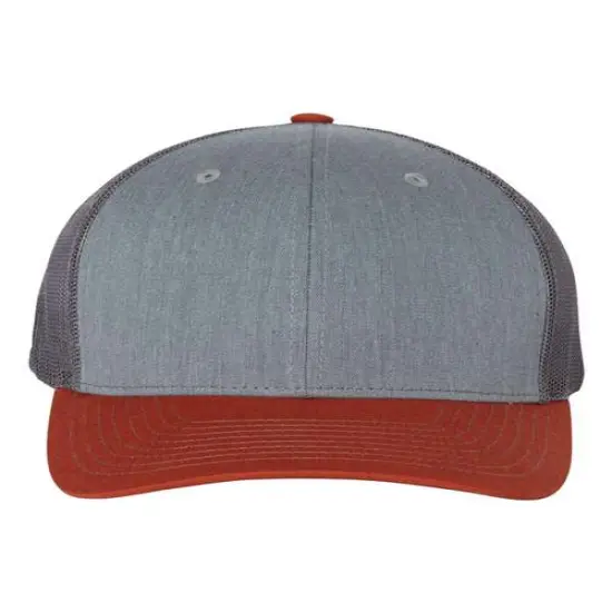 Richardson&reg; Snapback Trucker Cap H Grey/ C Dark O {1}