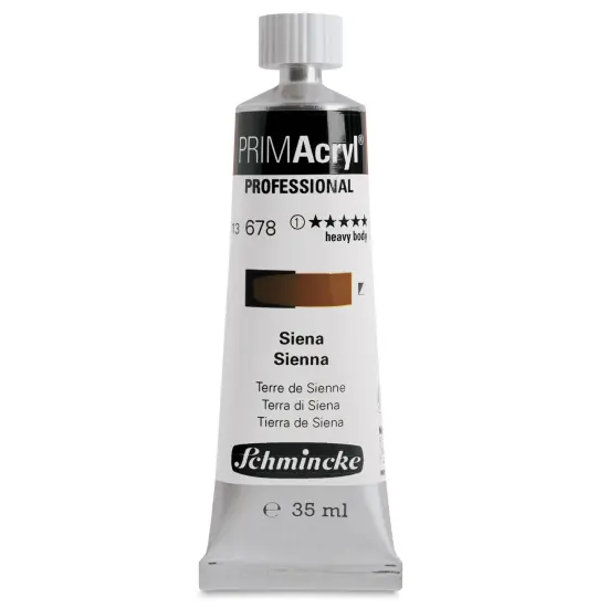 Schmincke Primacryl Professional Acrylic Paint - Sienna, 35 ml Tube {1}
