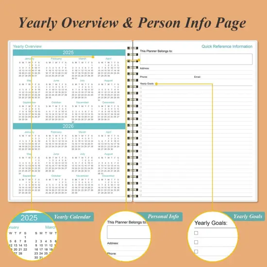 Academic Planner 2025-2026 - 8.5" x 11" (Rose Flower) {5}