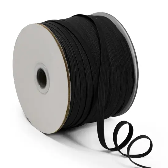 1/4" Elastic Band - 100 Yard Spool Black {1}