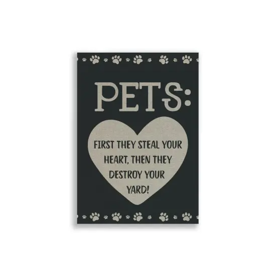 Pawesome Pet Love Burlap Garden Flag {1}