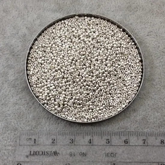 Galvanized Silver Miyuki Japanese Round rocailles Glass Seed Beads 11/0 Approximately 23 Grams 5-inch Tube {2}