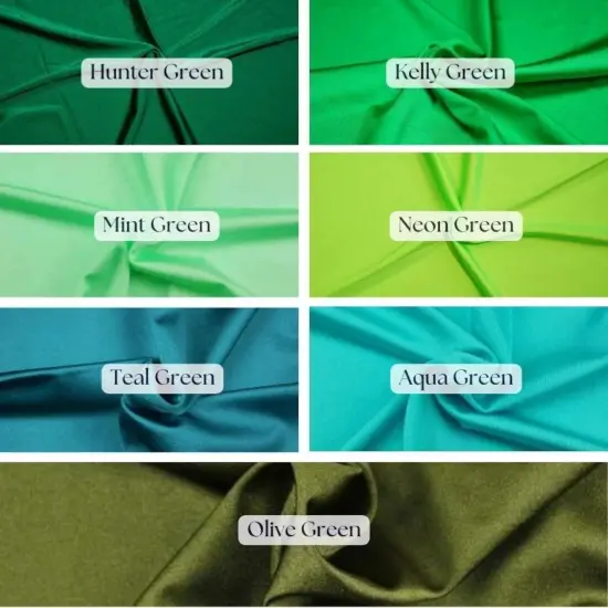 1 Yard Shiny Milliskin Nylon Spandex 4 Way Stretch Kelly Green Fabric for Practicewear 36" x 60" Width {1}