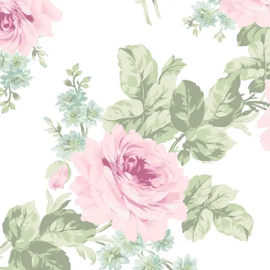 Rachel Ashwell Royal Bouquet Pink Wallpaper {4}