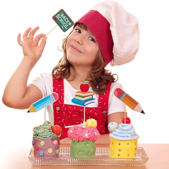 54 Pieces Back to School Cupcake Toppers {4}