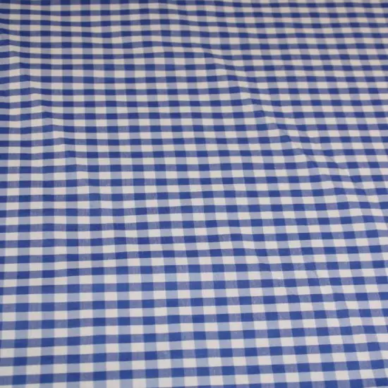 1 Yard Royal Blue Micro Gingham Poly Cotton Fabric 1/8 Inch Checkered Non-Stretch 58/59 Inch Width {2}