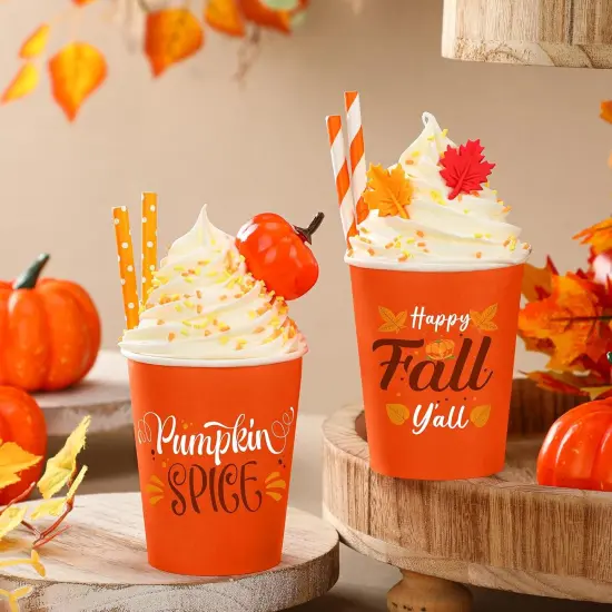 2PCS Faux Whipped Cream Cups Fall Decoration {1}