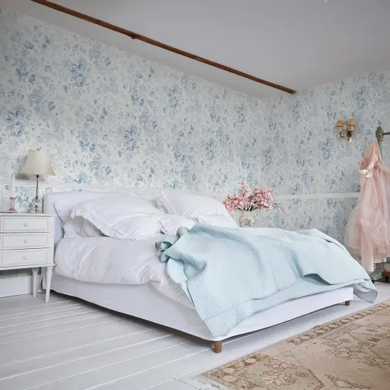 Rachel Ashwell Romantic Rose Blue Wallpaper {1}