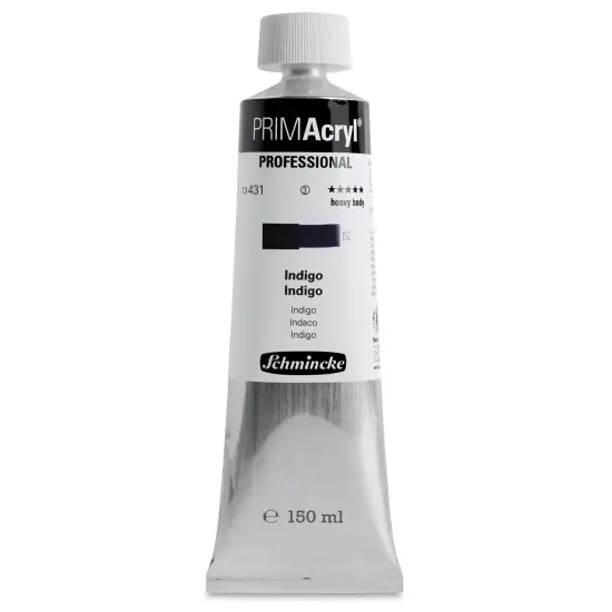 Schmincke Primacryl Professional Acrylic Paint - Indigo, 150 ml Tube {1}