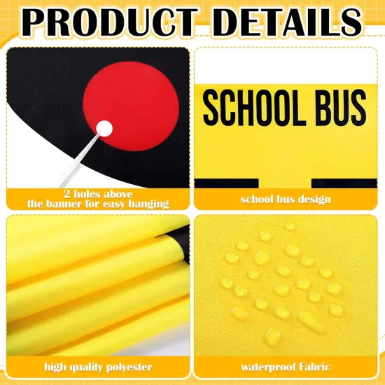 2 Pcs School Bus Party Decorations First Day of School {2}
