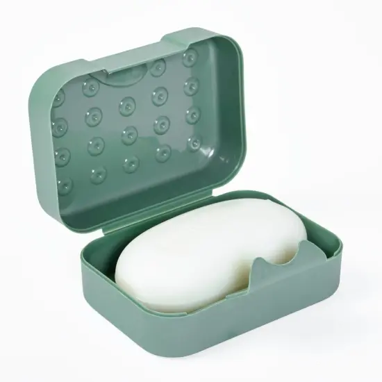 4-Pack Soap Holder Travel Cases, Plastic Portable Soap Saver Container Set with Covers for Bathroom Organization, Gym, Hiking, Traveling, Camping (4 Colors, 4.5x1.8x3.3 in) Multicolor {7}