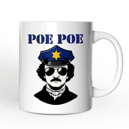 Police Edgar Allan Poe Poe Mug, Funny Gift {4}