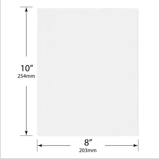 Plymor 8" x 10", White 2 Mil Flat Open Plastic Poly Bags {3}