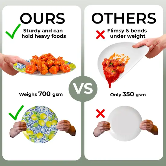 Earthtrends Heavy Duty Paper Plates for parties &ndash; Includes 8-Inch Paper Dessert Plates and 10-Inch Paper Dinner Plates &ndash; Disposable Floral Paper Plates for Parties, Weddings, Events, BBQs, Birthdays, Catering, Holidays &ndash; Elegant Tableware Set Tuscan 80 {4}