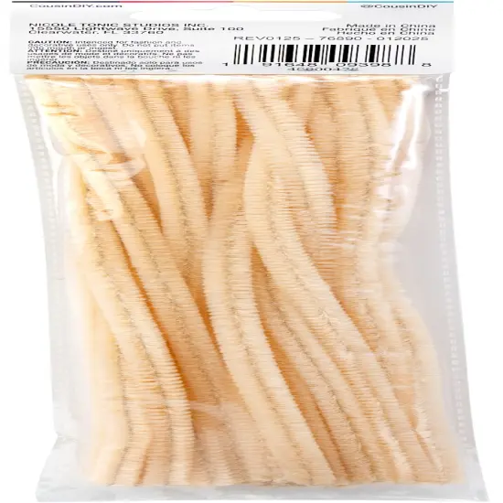 CousinDIY Chenille Stems 6mmx12" 25/Pkg-Beige {4}