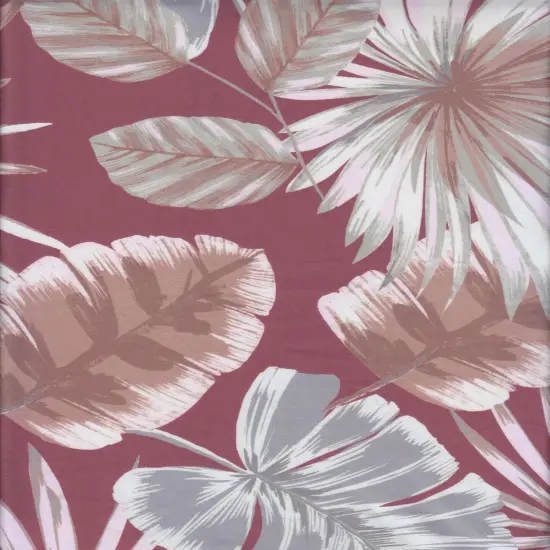 1 Yard DTY Brushed Tropical Leaf Digital Print Fabric 170 GSM Poly Spandex 58/60" Width BLACK {3}