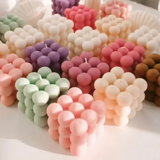 3D Bubble Candle Molds - 6 Cavity Bubble Cube Silicone Mold {2}