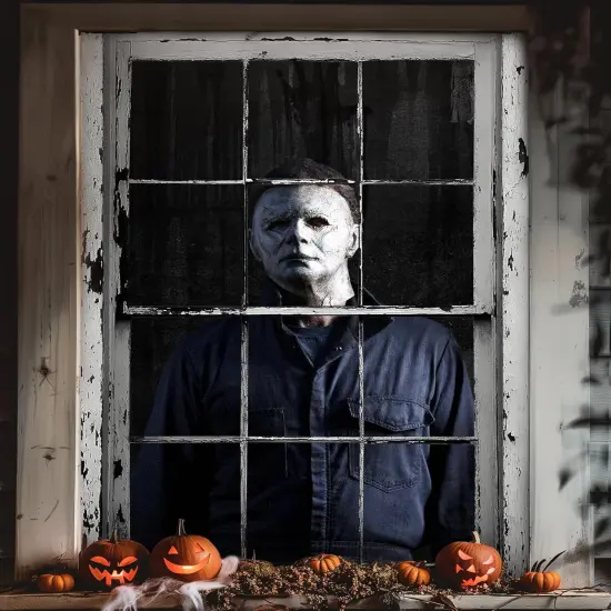 Scary Halloween Window Clings - Blue {1}
