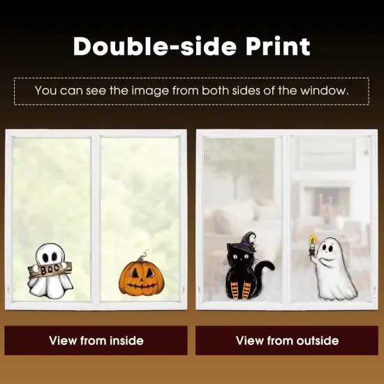 50 PCS Halloween Window Clings - Jack-O-Lantern Pumpkin {5}