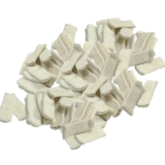 JewelrySupply 100 Count, Cotton Finger Guards, Cots, Fingertip Sleeve, Thumb Protector, Covers Fingers, Crafting, Jewelry Making, Handling Protection, Stretchable, Breathable Cotton with Elastic Blend {1}