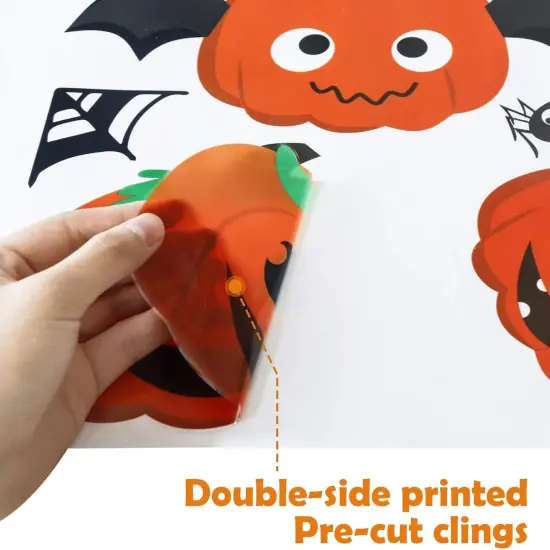 4 Sheets -Halloween Decorations Indoor Window Clings Decor {3}