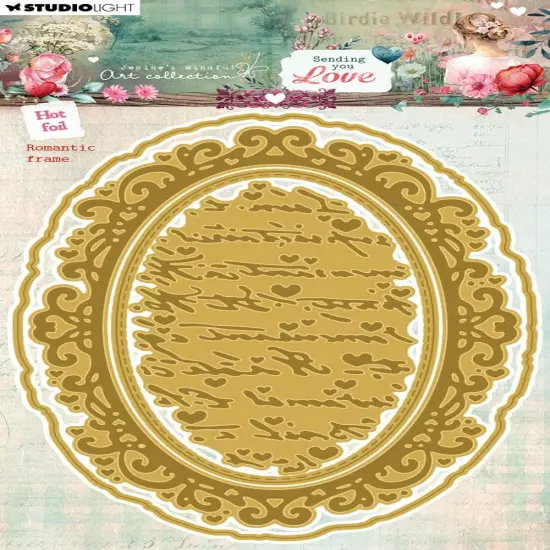 Studio Light Jenine's Mindful Art Hot Foil Sending You Love -Nr. 14 Romantic Frame {1}