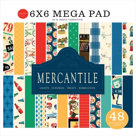 Carta Bella Double-Sided Cardmakers Mega Paper Pad 6"X6"-Mercantile {1}