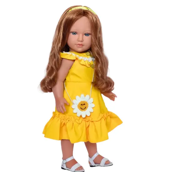 Freya: The Enchanting 18-Inch Doll with Fiery Red Hair and Mesmerizing Blue Eyes {1}