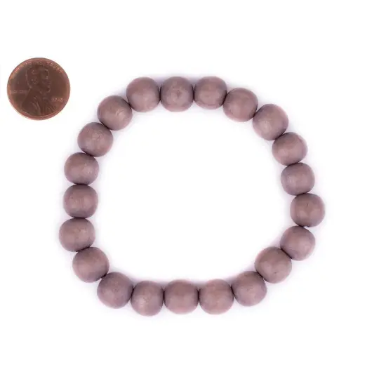 The Bead Chest Wood Stretch Bracelet, Brown - Stackable Beaded Jewelry, Unisex for Men & Women {2}