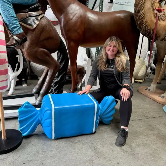 Blue Chocolate Candy Over Sized Statue {3}