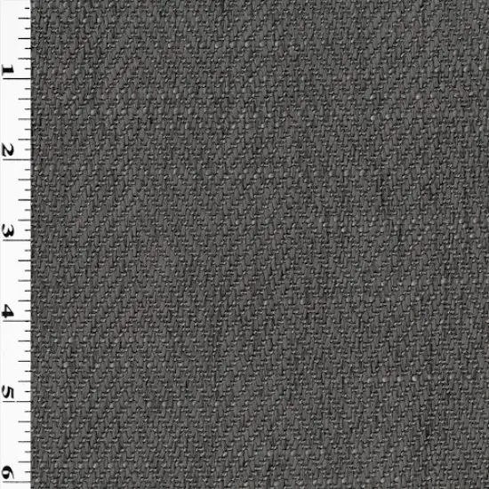 Fossil Gray Textured Herringbone Twill Decorating Fabric By the Yard {1}