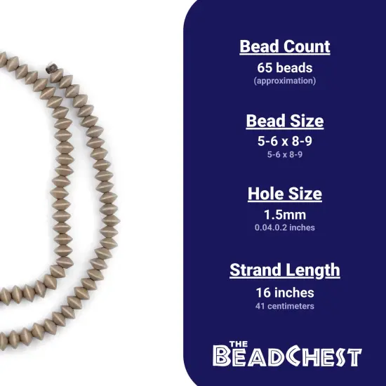 The Bead Chest Brown Bicone Natural Wood Beads (5x8mm): Organic Eco-Friendly Wooden Bead Strand for DIY Jewelry, Crafts, Necklace and Bracelet Making {4}