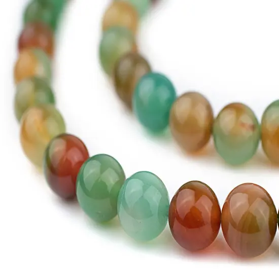 The Bead Chest Round Rainbow Agate Beads (10mm): Organic Gemstone Round Spherical Energy Stone Healing Power Crystal for Jewelry Bracelet Mala Necklace Making {1}