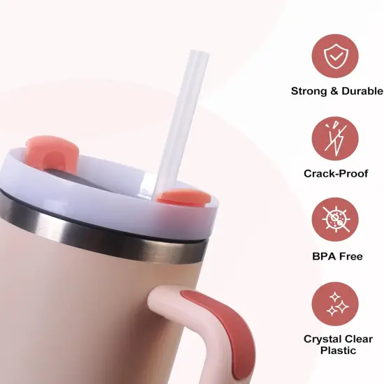 50PCS Disposable Straws for 40 OZ Tumbler, Extra Long Straws Disposable for Stanley Cup 30 Oz 40 Oz Tumbler, Individually Wrapped {4}