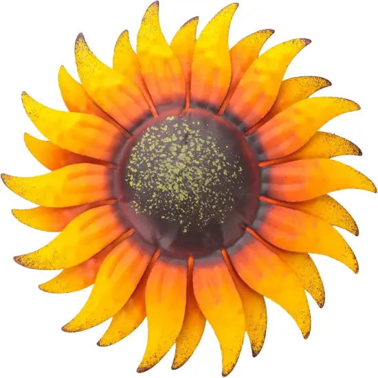 6-Inch Metal Sunflower Wall Decor &ndash; Summer-Inspired Hanging Art for Indoor & Outdoor Spaces, Perfect for Kitchen, Porch, Bathroom, or Bedroom {1}