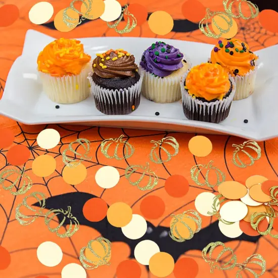 100PCS Pumpkin Confetti Little Pumpkin Baby Shower Confetti Thanksgiving Pumpkin Table Confetti for Little Pumpkin Baby Shower Birthday Table Decorations {5}