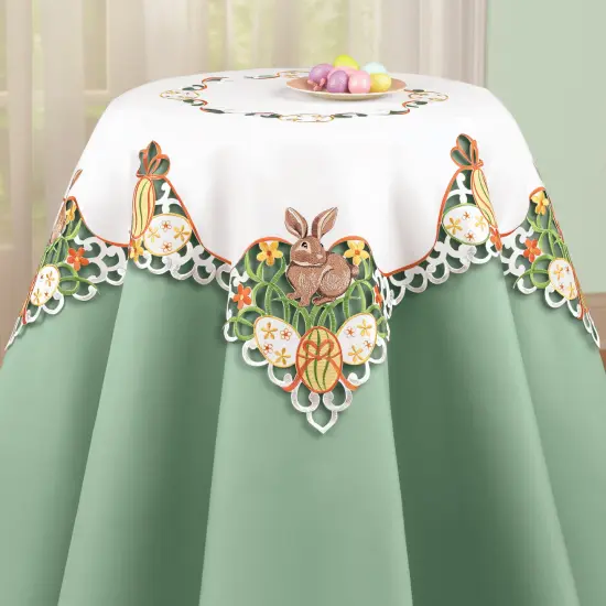 Collections Etc Easter Bunny and Eggs Table Linens {1}