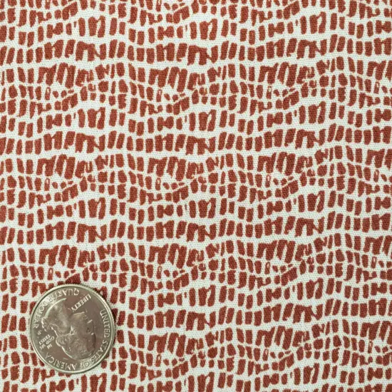 1 Yard Rayon Crinkle Fabric in Brick Color 50/52 Inch Wide 100 Percent Rayon {3}