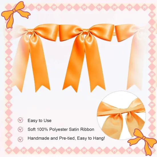 2 Strings of 16PCS Golden Yellow Bow Garlands Banner Decoration {3}