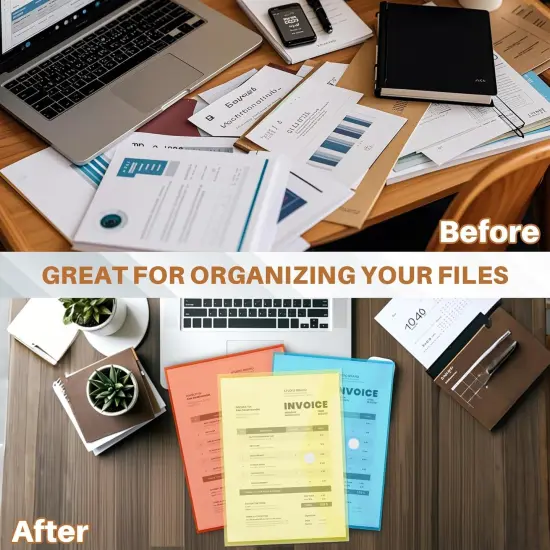 6 Pack Poly Plastic Envelope Folders {2}