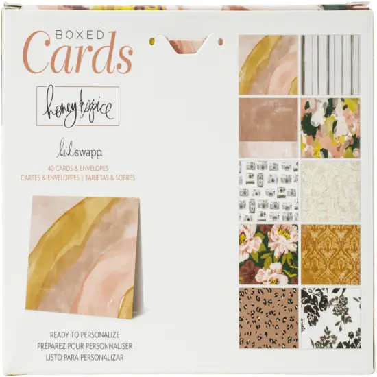 Heidi Swapp A2 Cards W/Envelopes (4.375"X5.75") 40/Box-Honey Spice {4}