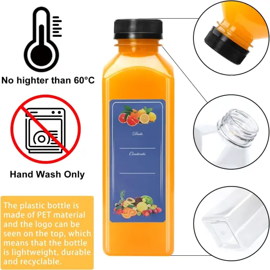 25pcs 16oz Juice Bottles with Lids {3}