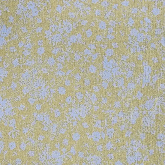 1 Yard Yellow Rayon Crinkle Apparel Fabric 100% Rayon Lightweight Crepon, 50/52" Wide Woven Dress Material {2}