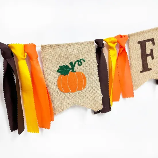 Happy Fall Pumpkin Burlap (	happy fall) {1}