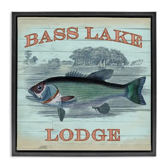 Stupell Industries Bass Lake Lodge Floating Frame, design by Lula Bijoux & co. {1}