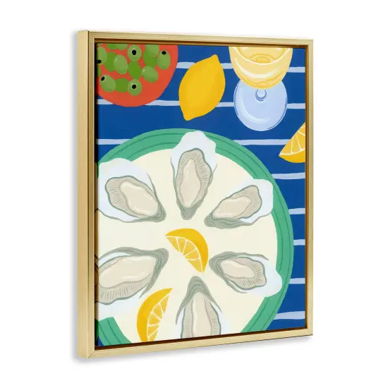 Stupell Industries Oyster Plate on Stripes Floating Frame, design by Courtney Haley {3}