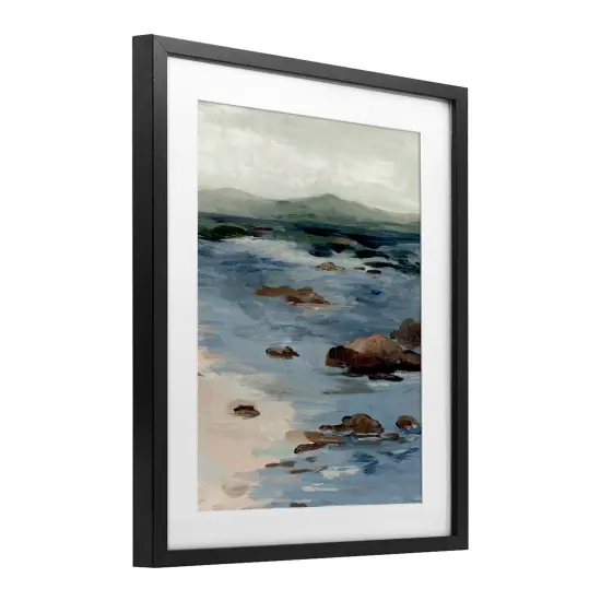 Stupell Industries Abstract Crashing Tides Framed Print Under Glass, design by Jacob Q {3}