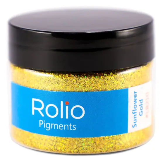 Rolio - 1 Jar Vibrant Holographic Glitter (Sunflower Gold) - 1 oz {1}